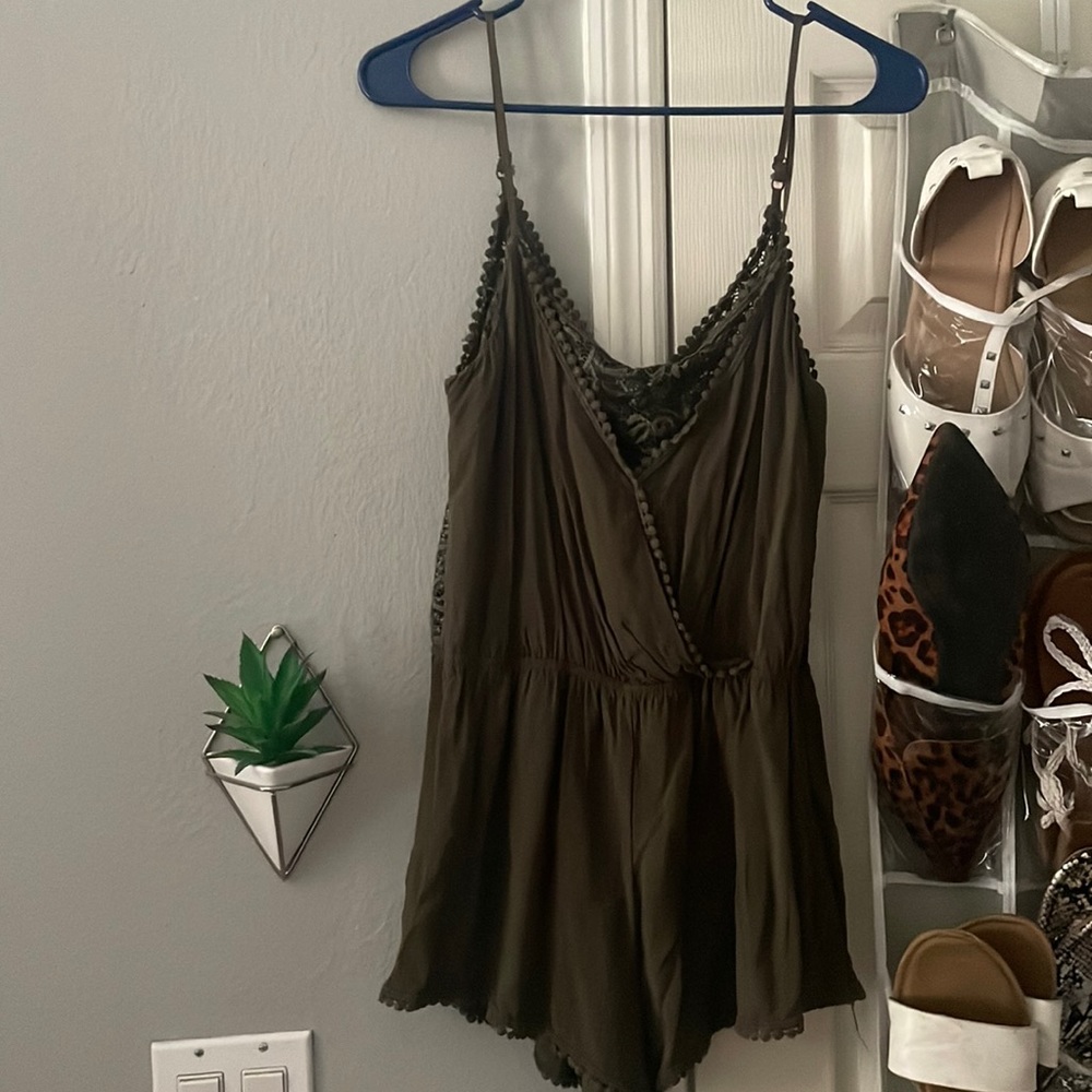 Olive green romper!